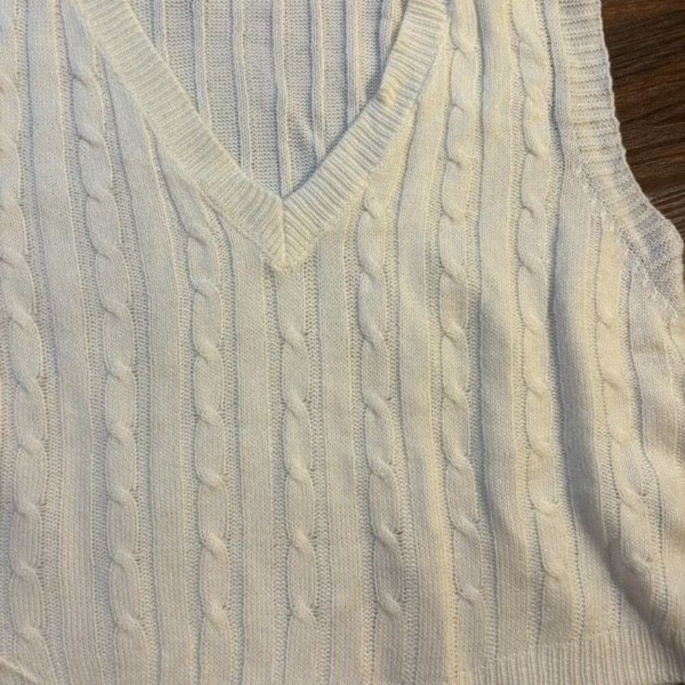 Jolie & joy sweater vest XL sleeveless 100% acrylic
